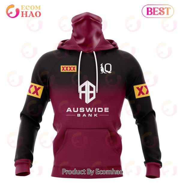 QLD Maroons Captain Run Kits 2022 3D Hoodie