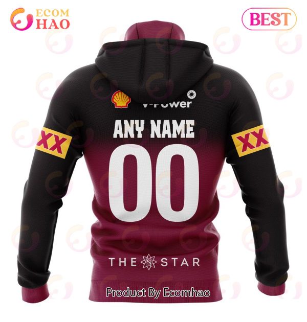 QLD Maroons Captain Run Kits 2022 3D Hoodie