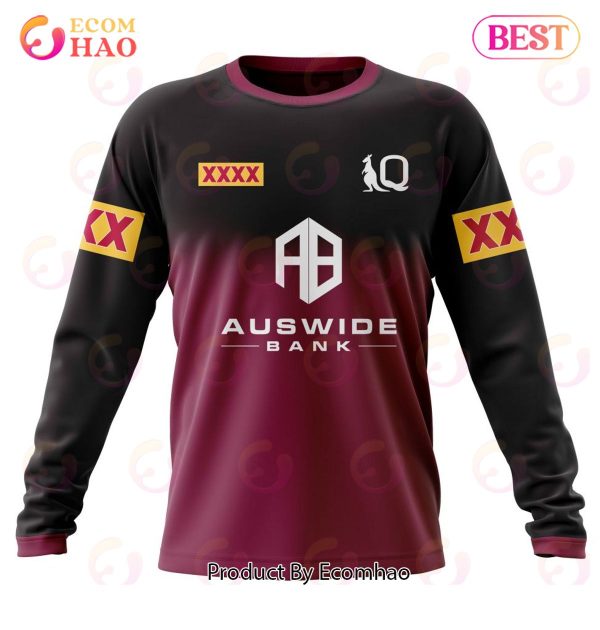 QLD Maroons Captain Run Kits 2022 3D Hoodie