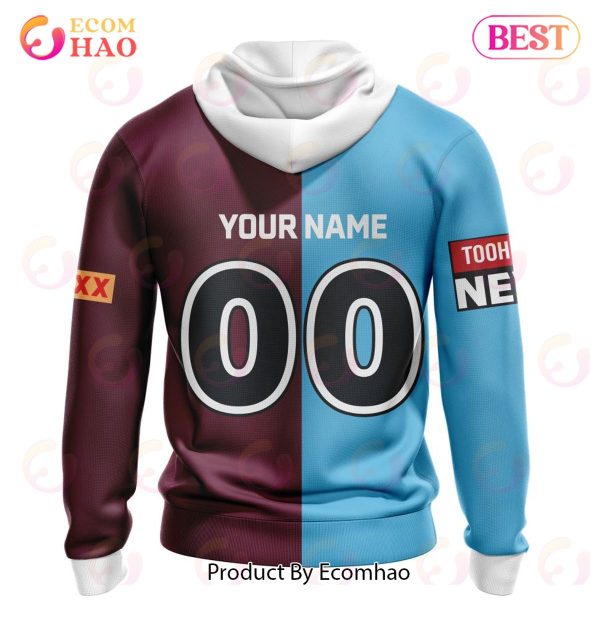 QLD Maroons Mix NSW Blues Kits ST2201 3D Hoodie