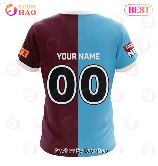 QLD Maroons Mix NSW Blues Kits ST2201 3D Hoodie
