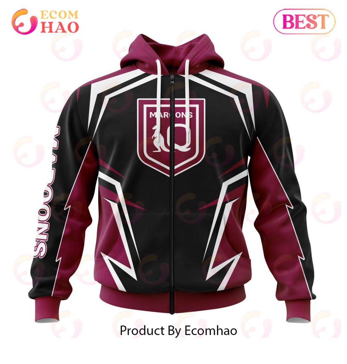 QLD Maroons Special Kits ST2201 3D Hoodie