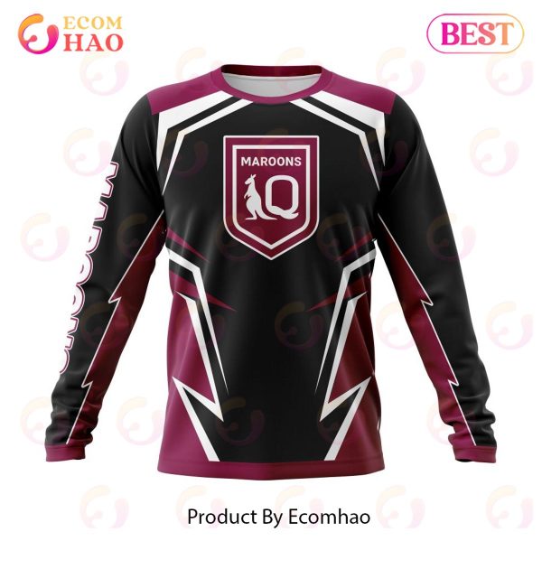 QLD Maroons Special Kits ST2201 3D Hoodie