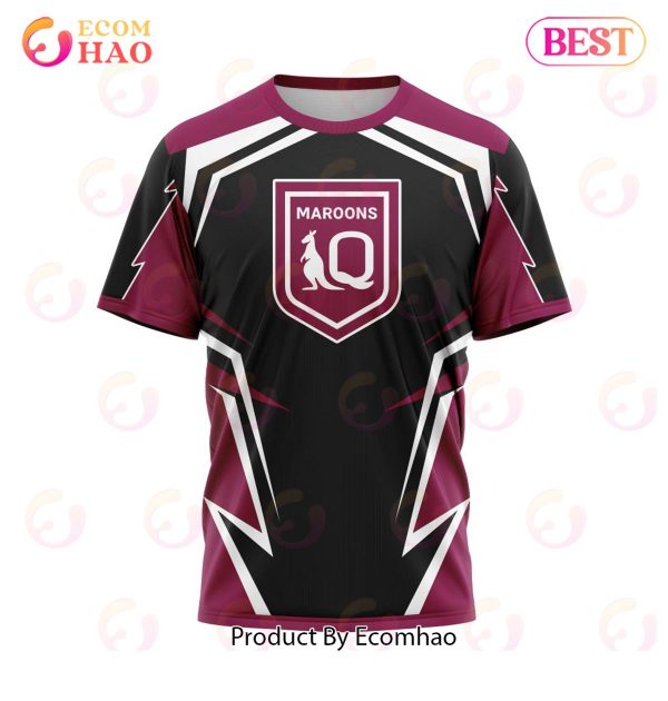 QLD Maroons Special Kits ST2201 3D Hoodie