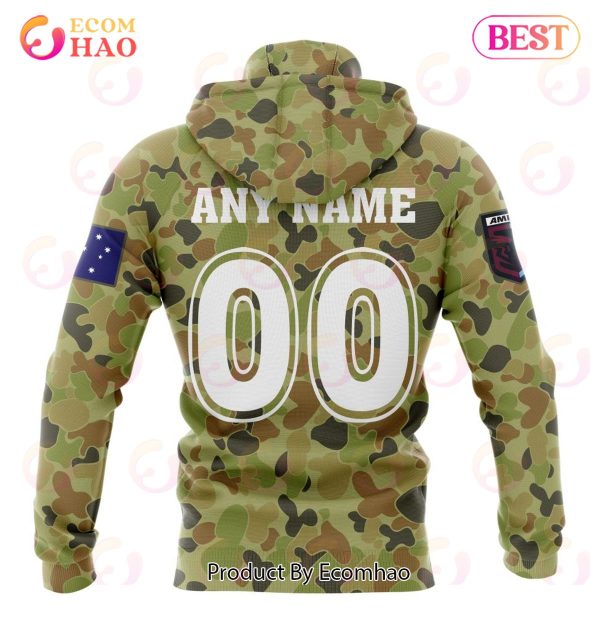 QLD Maroons Special Military Camo Kits ST2201 3D Hoodie