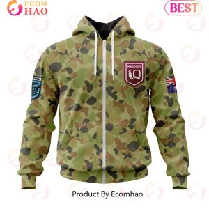 QLD Maroons Special Military Camo Kits ST2202 3D Hoodie