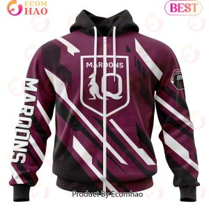 QLD Maroons Special MotoCross Concept ST2201 3D Hoodie