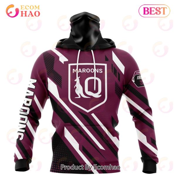 QLD Maroons Special MotoCross Concept ST2201 3D Hoodie