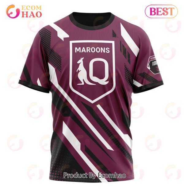 QLD Maroons Special MotoCross Concept ST2201 3D Hoodie