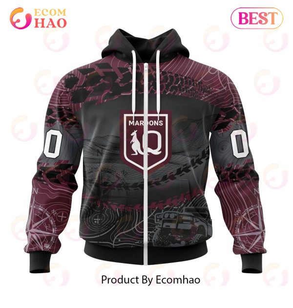QLD Maroons Special Off-Road Concept ST2201 3D Hoodie