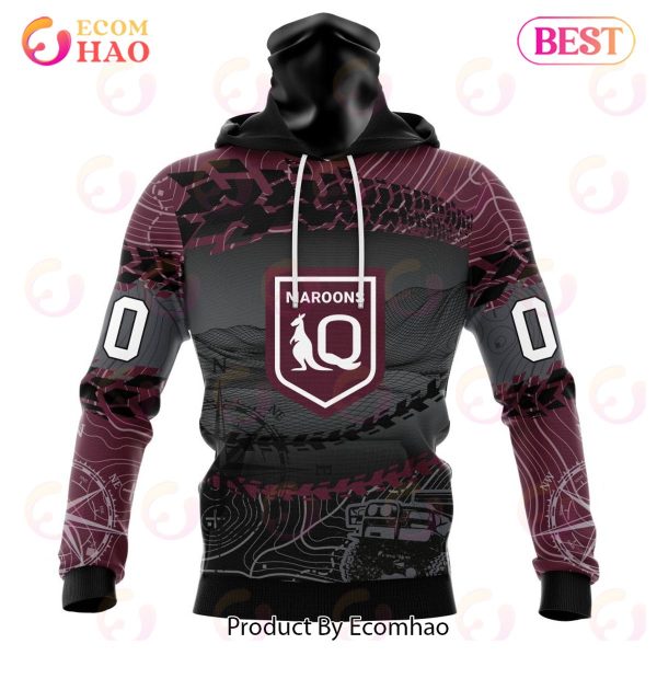 QLD Maroons Special Off-Road Concept ST2201 3D Hoodie