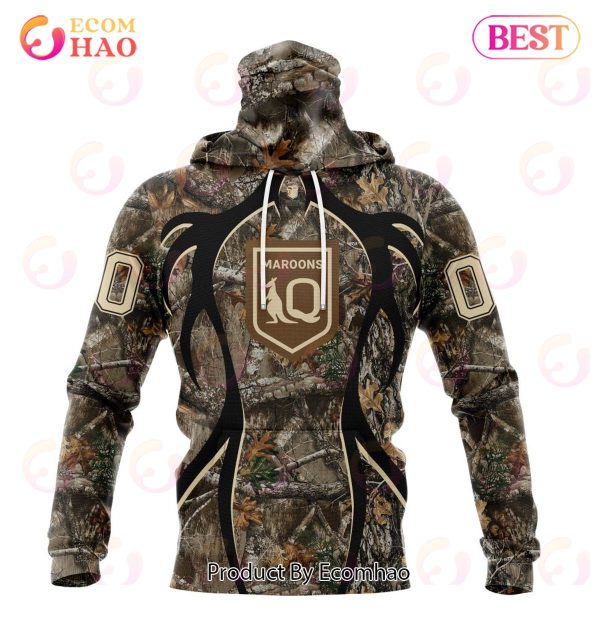 QLD Maroons Specialized Hunting Camo ST2201 3D Hoodie