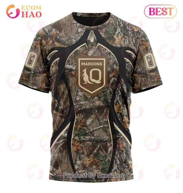 QLD Maroons Specialized Hunting Camo ST2201 3D Hoodie