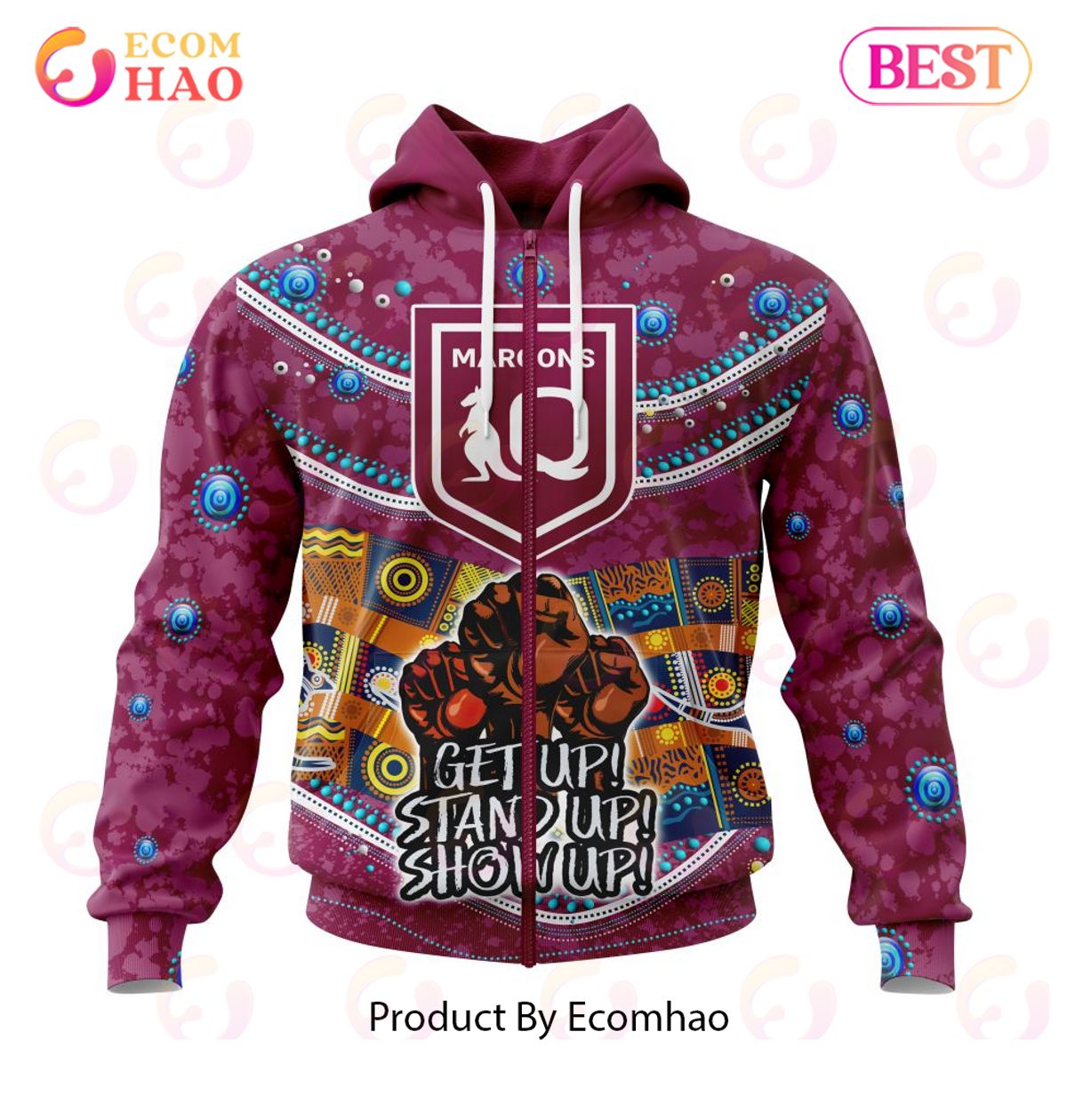 QLD Maroons Specialized Indigenous Kits For NAIDOC Week ST2201 3D Hoodie