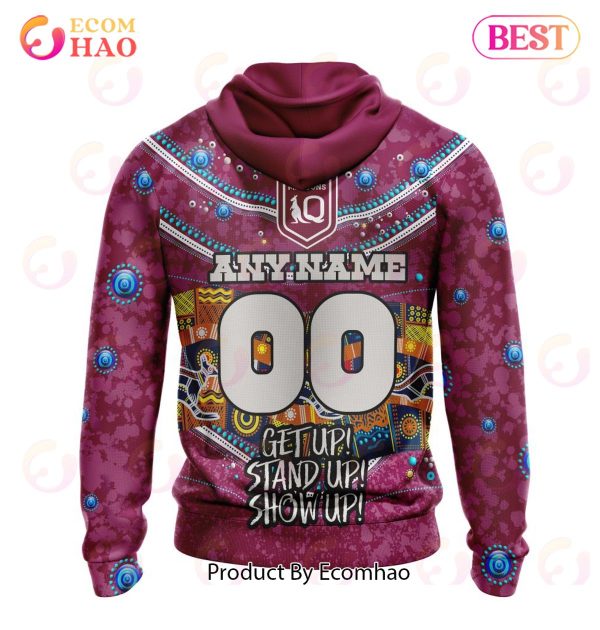 QLD Maroons Specialized Indigenous Kits For NAIDOC Week ST2201 3D Hoodie