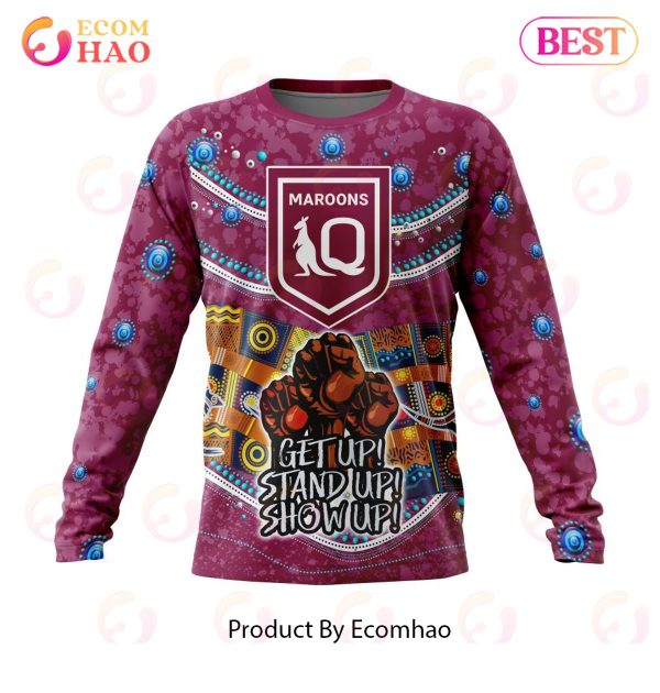 QLD Maroons Specialized Indigenous Kits For NAIDOC Week ST2201 3D Hoodie