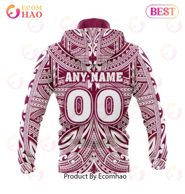 QLD Maroons Specialized Polynesian Concept Kits ST2201 3D Hoodie