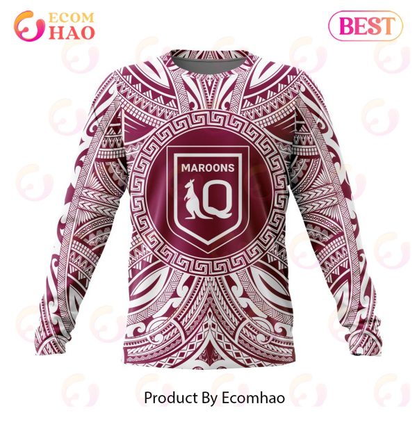 QLD Maroons Specialized Polynesian Concept Kits ST2201 3D Hoodie