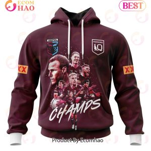 QLD Maroons State Of Origin 2022 Champions ST2202 3D Hoodie