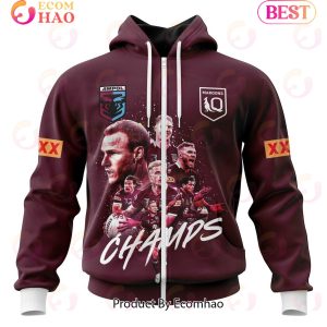 QLD Maroons State Of Origin 2022 Champions ST2202 3D Hoodie