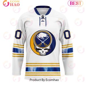 Grateful Dead & Buffalo Sabres Hockey Jersey Personalized Name & Number