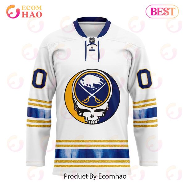 Grateful Dead & Buffalo Sabres Hockey Jersey Personalized Name & Number