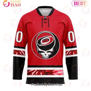 Grateful Dead & Carolina Hurricanes Hockey Jersey Personalized Name & Number