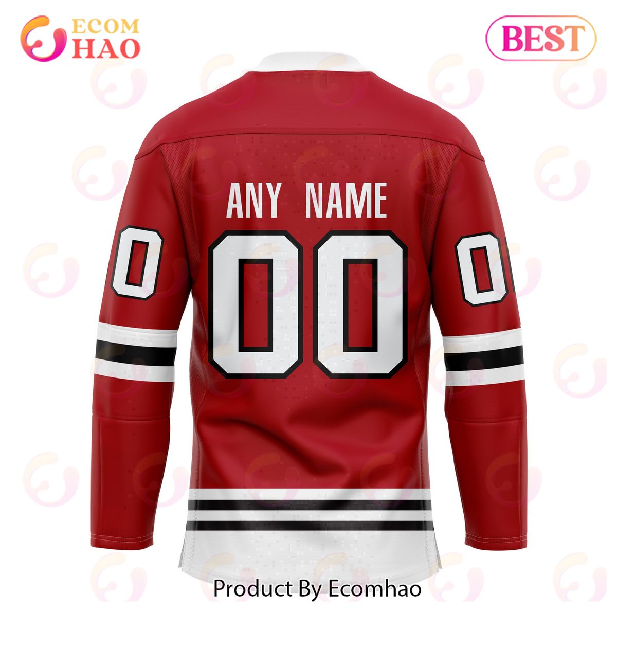 Grateful Dead & Chicago Blackhawks V2 Hockey Jersey Personalized Name & Number