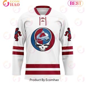 Grateful Dead & Colorado Avalanche V2 Hockey Jersey Personalized Name & Number