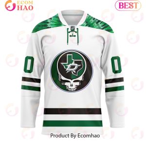 Grateful Dead & Dallas Stars Hockey Jersey Personalized Name & Number