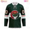 Grateful Dead & Detroit Red Wings Hockey Jersey Personalized Name & Number