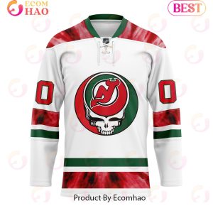 Grateful Dead & New Jersey Devils Hockey Jersey Personalized Name & Number