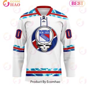 Grateful Dead & New York Rangers Hockey Jersey Personalized Name & Number