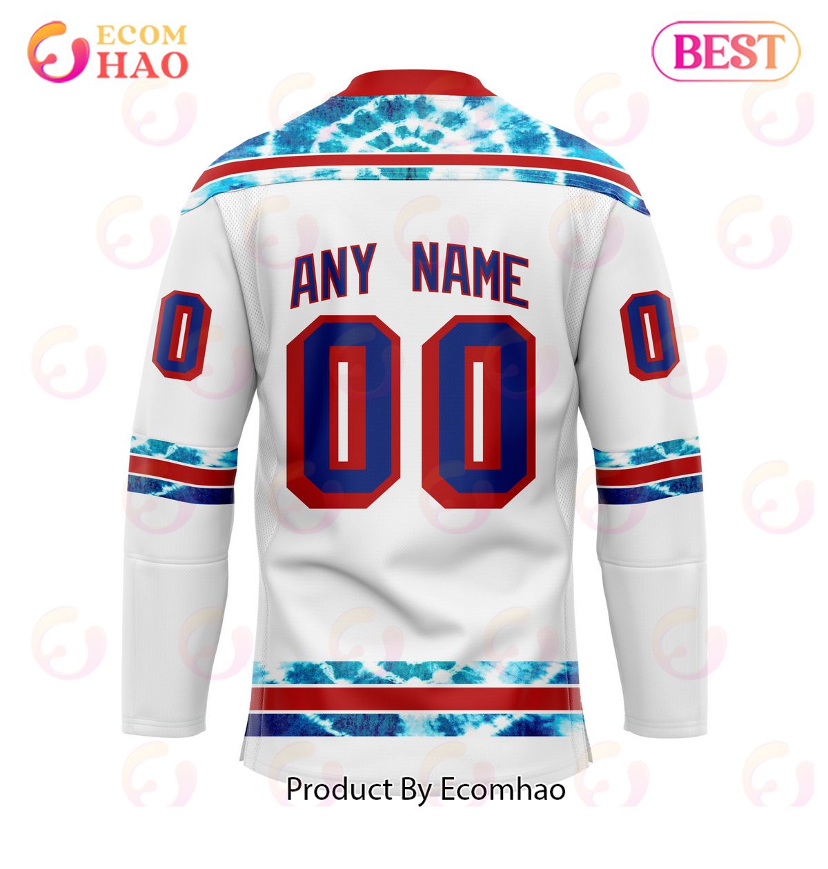 Grateful Dead & New York Rangers Hockey Jersey Personalized Name & Number