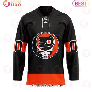 Grateful Dead & Philadelphia Flyers Hockey Jersey Personalized Name & Number