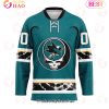 Grateful Dead & Seattle Kraken Hockey Jersey Personalized Name & Number