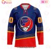 Grateful Dead & Seattle Kraken Hockey Jersey Personalized Name & Number