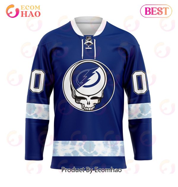 Grateful Dead & Tampa Bay Lightning Hockey Jersey Personalized Name & Number