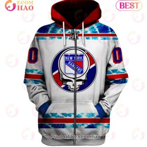Grateful Dead & New York Rangers V1 Personalized Name & Number 3D Hoodie