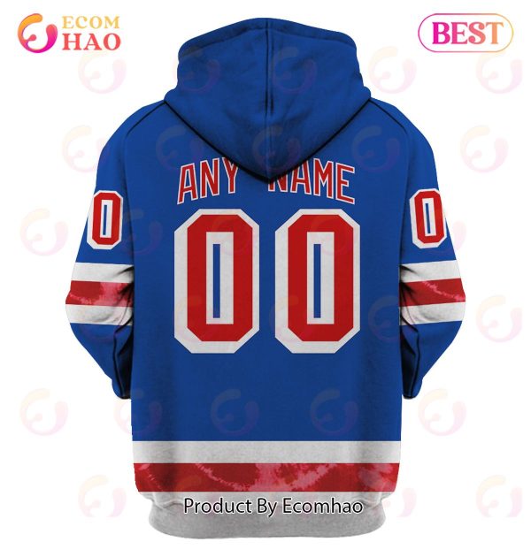Grateful Dead & New York Rangers V2 Personalized Name & Number 3D Hoodie