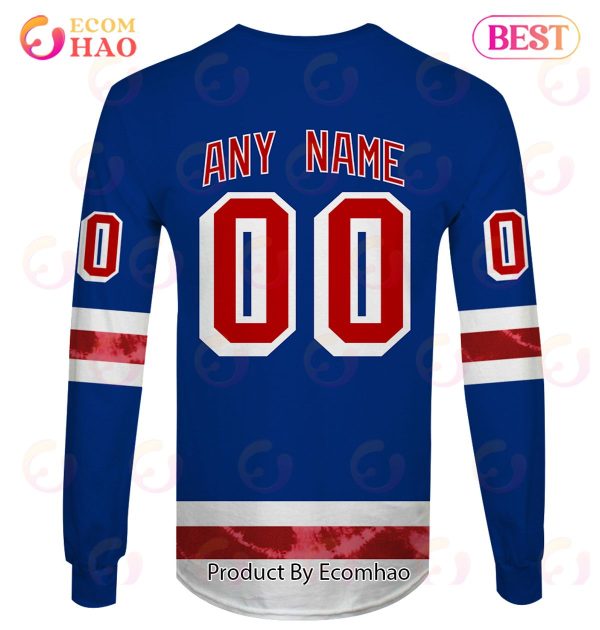 Grateful Dead & New York Rangers V2 Personalized Name & Number 3D Hoodie