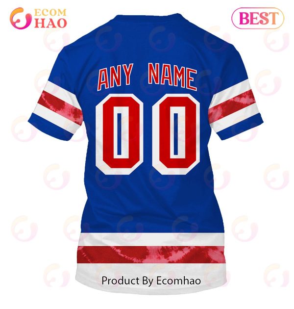 Grateful Dead & New York Rangers V2 Personalized Name & Number 3D Hoodie