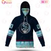 Grateful Dead & Seattle Kraken Personalized Name & Number 3D Hoodie