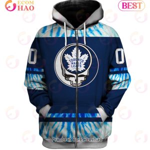 Grateful Dead & Toronto Maple Leafs V1 Personalized Name & Number 3D Hoodie