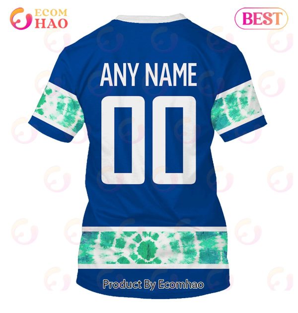Grateful Dead & Vancouver Canucks Personalized Name & Number 3D Hoodie