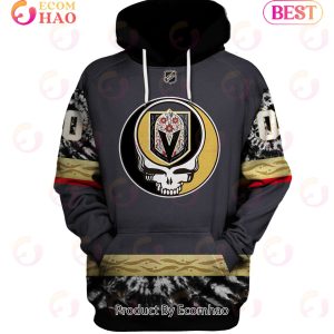 Grateful Dead & Vegas Golden Knights Personalized Name & Number 3D Hoodie