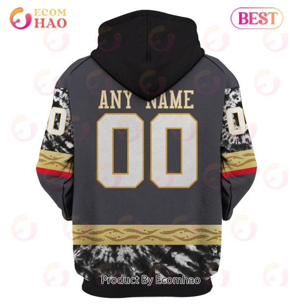 Grateful Dead & Vegas Golden Knights V2 Personalized Name & Number 3D Hoodie