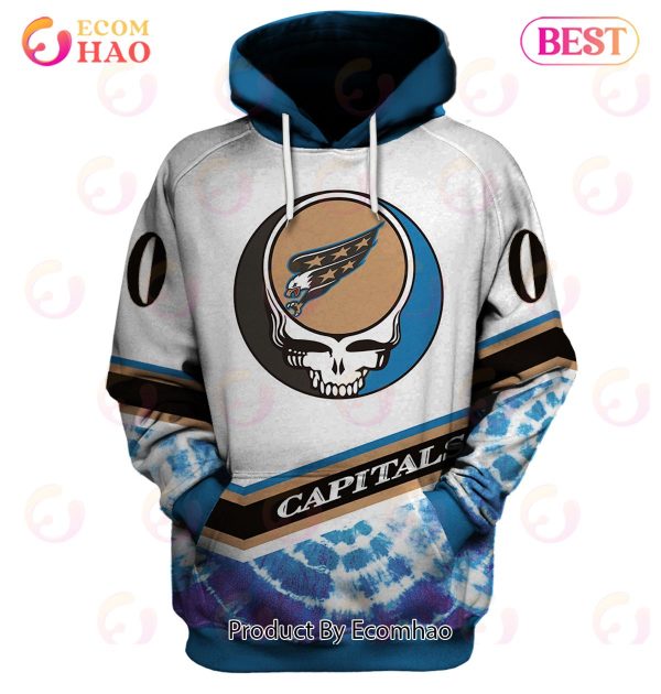 Grateful Dead & Washington Capitals V1 Personalized Name & Number 3D Hoodie