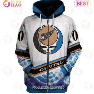 Grateful Dead & Washington Capitals V1 Personalized Name & Number 3D Hoodie