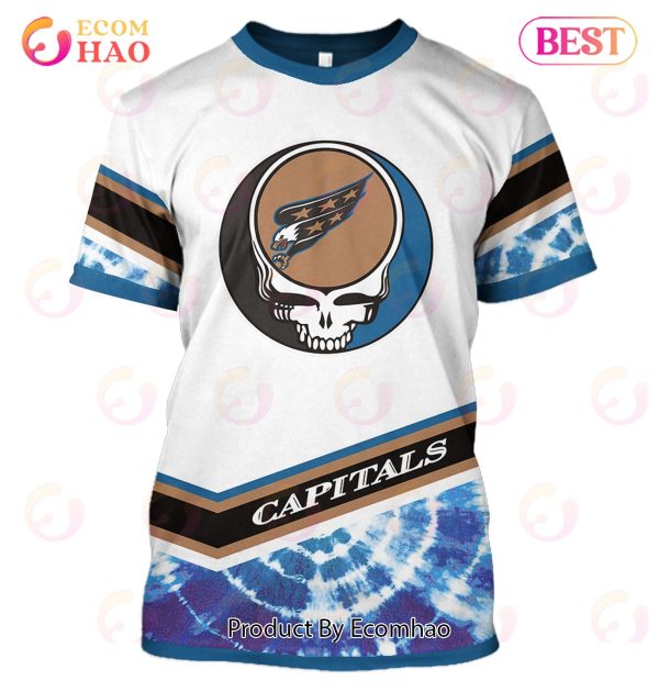 Grateful Dead & Washington Capitals V1 Personalized Name & Number 3D Hoodie